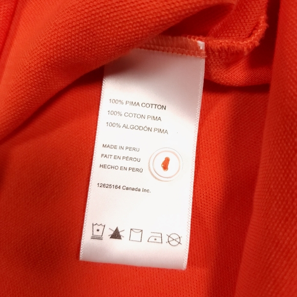Pyscho Bunny by Robert Godley Mens Orange Polo Shirt Pima Cotton Size 5 NWOTs - Picture 9 of 12